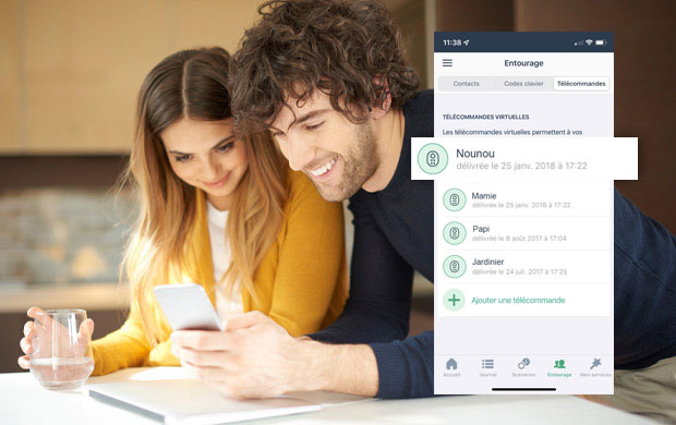 Création de télécommandes virtuelles avec l'application IMA PROTECT
